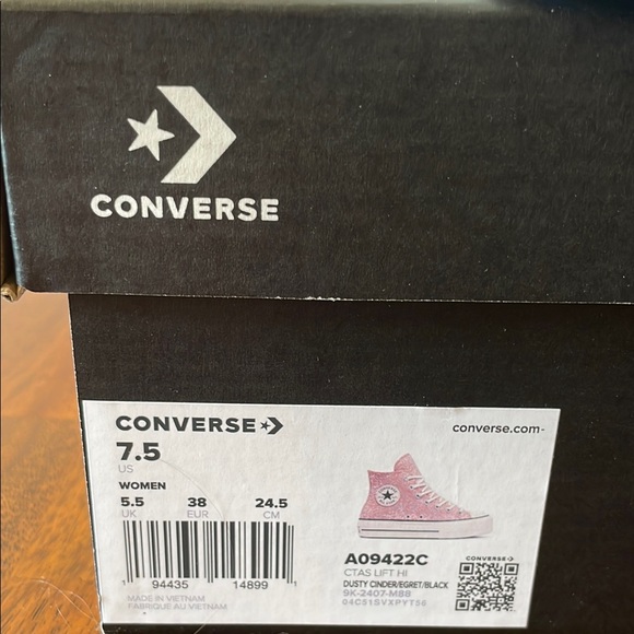 Converse Women's Pink High-Top Sneakers - Picture 2 of 5